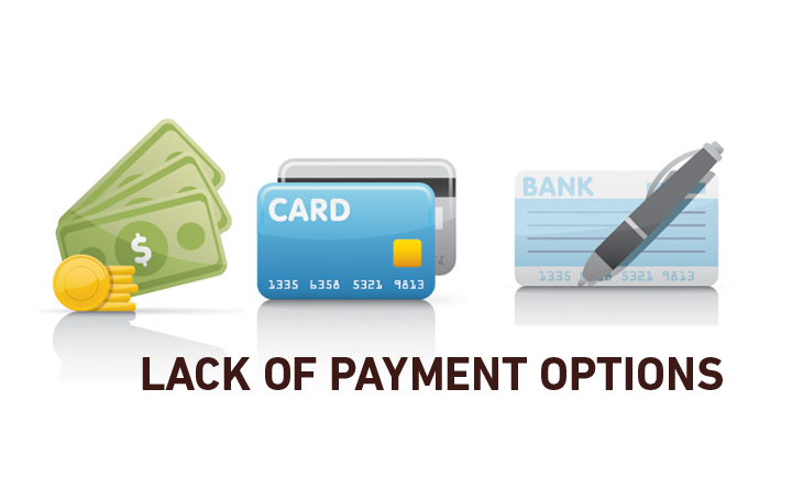 Wide range of Payment option in ecommece site